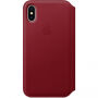 Eredeti Apple Folio bőr tok iPhone X - piros