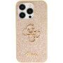 Guess Fixed Glitter 4G Metal Logo csillogó tok - iPhone 15 Pro Max - arany