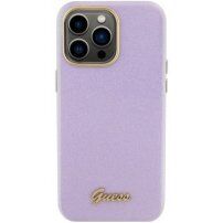 Guess Glitter Full Wrapped csillogó tok - iPhone 15 Pro Max - lila