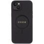 Guess Saffiano tok MagSafe -vel - iPhone 15 Plus - fekete
