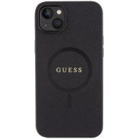 Guess Saffiano tok MagSafe -vel - iPhone 15 Plus - fekete