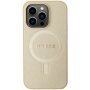 Guess Saffiano tok MagSafe -vel - iPhone 15 Pro Max - arany