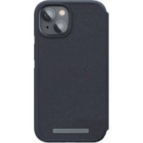 NJORD Leather flip cover tok MagSafe-vel - iPhone 14 - sötétszürke