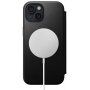 Nomad Modern Leather Folio flip cover tok MagSafe-vel - iPhone 15 Plus - fekete