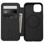 Nomad Modern Leather Folio flip cover tok MagSafe-vel - iPhone 15 Plus - fekete