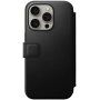 Nomad Modern Leather Folio flip cover tok MagSafe-vel - iPhone 15 Pro - fekete