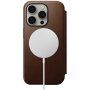 Nomad Modern Leather Folio flip cover tok MagSafe-vel - iPhone 15 Pro - barna
