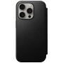 Nomad Modern Leather Folio flip cover tok MagSafe-vel - iPhone 15 Pro Max - fekete