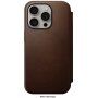 Nomad Modern Leather Folio flip cover tok MagSafe-vel - iPhone 15 Pro Max - barna
