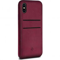 Twelve South Relaxed Leather Clip bőr tok iPhone X - piros