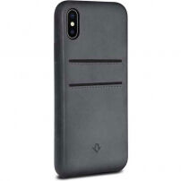 Twelve South Relaxed Leather Clip bőr tok iPhone X - szürke
