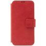 FIXED ProFit bőr flip cover tok - iPhone 15 - piros