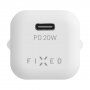 FIXED mini töltő 20W USB-C - PD iPhone / iPad készülékekhez - fehér