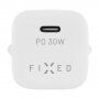 FIXED mini töltő 30W USB-C - PD Apple készülékekhez - fehér