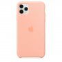 Apple szilikon tok - iPhone 11 Pro Max - grapefruit rózsaszín