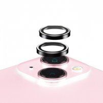 PanzerGlass HoOps üveg alumínium kerettel a hátsó kamera lencséjének védelmére - iPhone 15 / 15 Plus - szürke