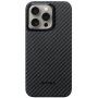 Pitaka MagEZ 4 1500D szénszál mintás tok - iPhone 15 Pro - szürke