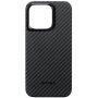 Pitaka MagEZ 4 1500D szénszál mintás tok - iPhone 15 Pro - szürke