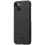 Pitaka MagEZ 4 600D szénszál mintás tok - iPhone 15 Plus - szürke