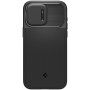 Spigen Optik Armor MagFit tartós tok csúsztatható kamerafedéllel és MagSafe-vel - iPhone 15 Pro Max - fekete
