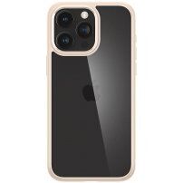 Spigen Ultra Hybrid transzparens tok - iPhone 15 Pro Max - bézs