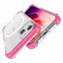 Átlátszó tok színes kerettel és MagSafe -vel - iPhone 15 Plus - neon rózsaszín