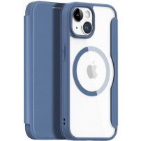 DUX DUCIS Skin X flip cover tok MagSafe -vel - iPhone 15 - sötétkék