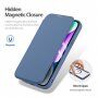 DUX DUCIS Skin X flip cover tok MagSafe -vel - iPhone 15 Plus - sötétkék