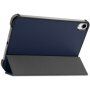 PU műbőr borító, alvás funkció - iPad mini 6 / mini 7 - sötétkék