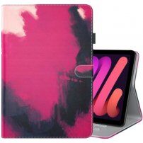 Tok kártyatároló hellyel - akvarell mintás - iPad mini 6 / mini 7 - rózsaszín