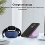 2 az 1-ben szilikon gyémánt alakú állvány MagSafe / Apple Watch töltőhöz - rózsaszín