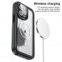 Ütésálló, vízálló tok MagSafe funkcióval iPhone 15 Pro készülékhez - fekete