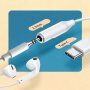 USB-C male / 3,5 mm-es jack female iPhone / iPad / MacBook készülékhez - fehér