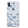 Műanyag tok iPhone X / XS - fehér virágok