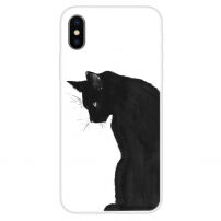 Puha tok iPhone X / XS - fekete macska