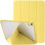 Átlátszó hátlappal és origami állvánnyal ellátott tok iPad 10,9" (2022) / 11" (2025) készülékhez - sárga