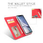 Levehető flip cover tok iPhone XR - piros