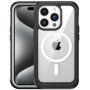 Ütésálló tok megerősített sarkokkal és MagSafe funkcióval iPhone 15 Pro Max készülékhez - fekete