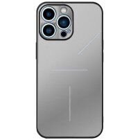 R-JUST alumínium tok iPhone 15 Pro készülékhez - ezüst