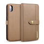 2 az egyben levehető flip cover tok iPhone XS Max - barna