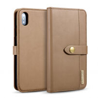 2 az egyben levehető flip cover tok iPhone XS Max - barna