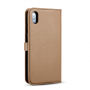 2 az egyben levehető flip cover tok iPhone XS Max - barna