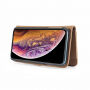 2 az egyben levehető flip cover tok iPhone XS Max - barna