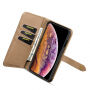 2 az egyben levehető flip cover tok iPhone XS Max - barna