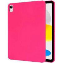 Matt, puha műanyag tok iPad 10,9" (2022) / 11" (2025) készülékhez - neon rózsaszín