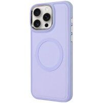 Tartós szilikon tok MagSafe funkcióval iPhone 15 Pro készülékhez - lila