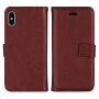 2 az egyben levehető flip cover védő tok Apple iPhone XS / iPhone X - barna