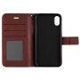 2 az egyben levehető flip cover védő tok Apple iPhone XS / iPhone X - barna