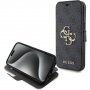 Guess 4G Metal Logo flip tok iPhone 15 készülékhez - szürke