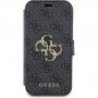 Guess 4G Metal Logo flip tok iPhone 15 készülékhez - szürke